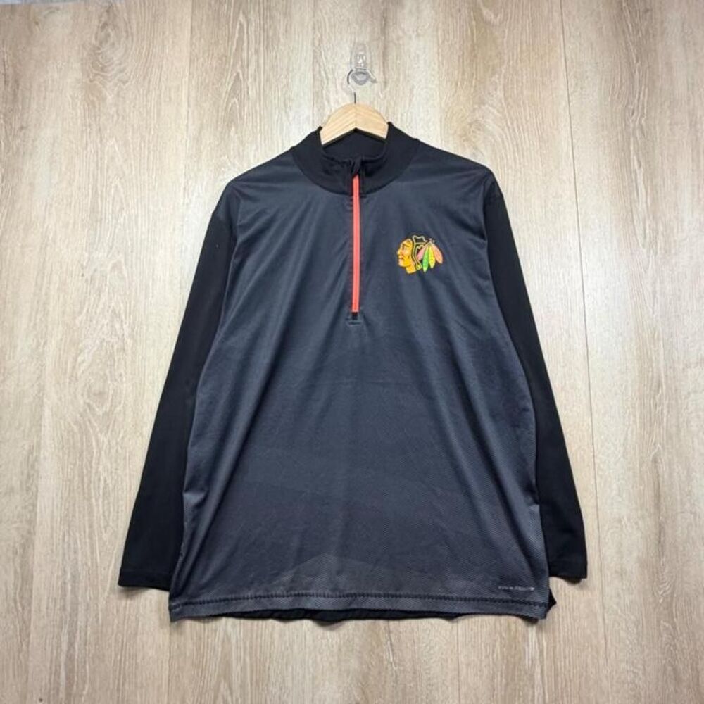 Nhl Men's Black and Navy Sweatshirt